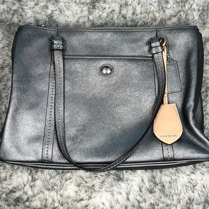 Authentic Beautiful Coach Silver Handbag